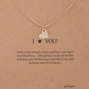"Sara" I love you 😘❤️💕 ILY Gold Necklace Dainty